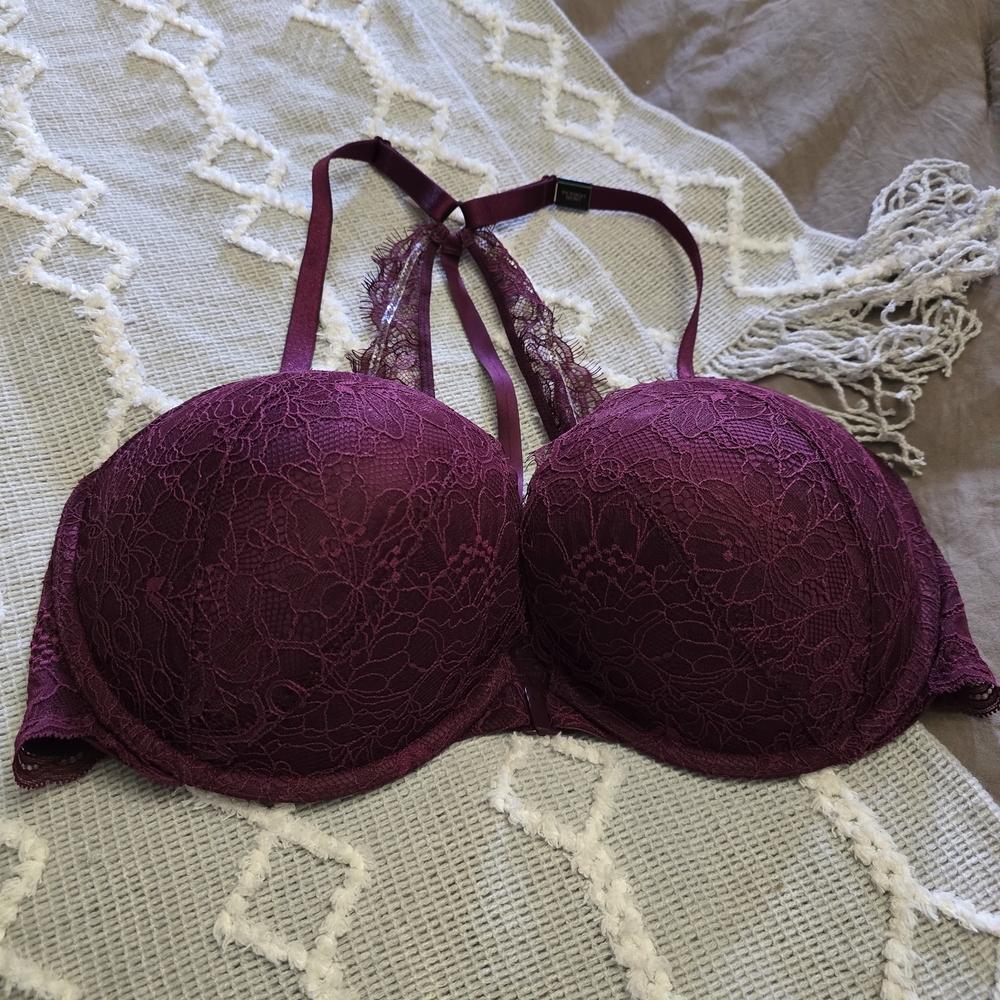 Victoria's Secret Lace Bra in Deep Burgundy